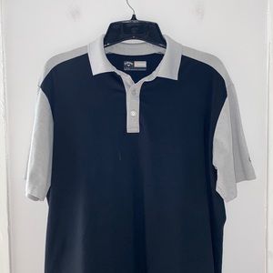 Men’s Callaway black and light gray Opti Dri polo shirt, size large